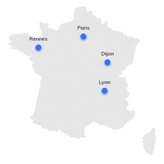 Carte notre présence en France
