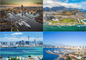 Les 4 villes étapes sélectionnées pour l'Ocean Global Race 